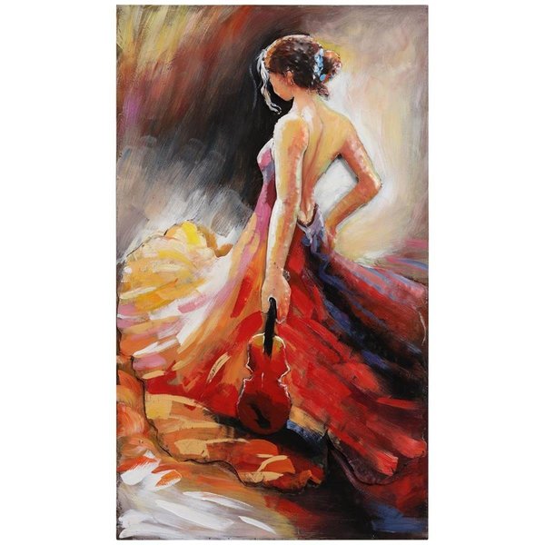 Empire Art Direct Flamenco Mixed Media Iron Hand Painted Dimensional Wall Art PMO-171441XL-4828